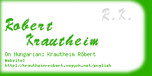 robert krautheim business card