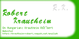 robert krautheim business card